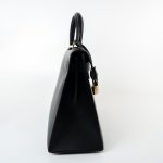 Vintage Kelly 28 Black Ardennes Leather Gold Plated Hardware Z Stamp - Image 17