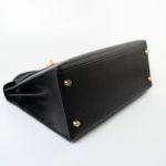 Vintage Kelly 28 Black Ardennes Leather Gold Plated Hardware Z Stamp - Image 8