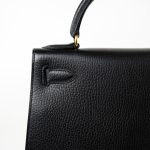 Vintage Kelly 28 Black Ardennes Leather Gold Plated Hardware Z Stamp - Image 18