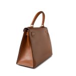 Vintage Kelly 28 Gold Courchevel Leather Gold Plated Hardware V Stamp - Image 33