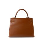 Vintage Kelly 28 Gold Courchevel Leather Gold Plated Hardware V Stamp - Image 27