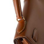 Vintage Kelly 28 Gold Courchevel Leather Gold Plated Hardware V Stamp - Image 12