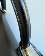 Vintage Kelly Sellier 28 Black Box Calfskin Gold Plated R Circle Stamp - Image 20