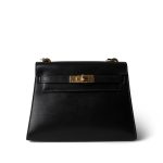 Vintage Mini Kelly 20 Black Box Calfskin Gold Plated - Image 9