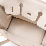 Birkin 25 Craie Togo Gold Plated Z Stamp - Image 12