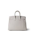 Birkin 25 Gris Perle Togo Gold Plated B Stamp - Image 5