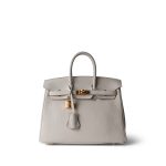 Birkin 25 Gris Perle Togo Gold Plated B Stamp