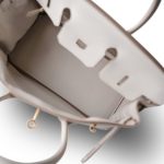 Birkin 25 Gris Perle Togo Gold Plated B Stamp - Image 2