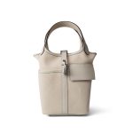Picotin Cargo 18 Nata Swift and Toile Canvas Palladium  Hardware Z Stamp