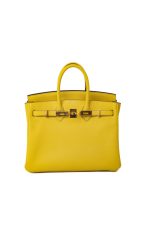 Birkin 25 Jaune de Naples Veau Taurillon Novillo Leather Gold Plated Hardware D Stamp - Image 14