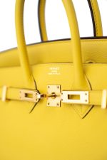 Birkin 25 Jaune de Naples Veau Taurillon Novillo Leather Gold Plated Hardware D Stamp - Image 19