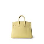 Birkin 25 Jaune Poussin Togo Palladium Plated Z Stamp - Image 4
