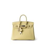 Birkin 25 Jaune Poussin Togo Palladium Plated Z Stamp