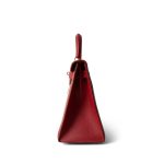 Kelly Sellier 28 Rouge H Courchevel Toile Gold Plated Y Circle Stamp - Image 3