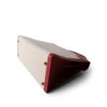 Kelly Sellier 28 Rouge H Courchevel Toile Gold Plated Y Circle Stamp - Image 9