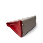 Kelly Sellier 28 Rouge H Courchevel Toile Gold Plated Y Circle Stamp - Image 10