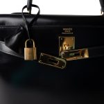 Kelly Sellier 32 Black Box Calfskin Gold Plated (R) Stamp - Image 9