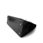 Kelly Sellier 32 Black Box Calfskin Gold Plated (U) Stamp - Image 5