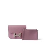 Constance Slim Wallet Mauve Sylvestre Palladium Plated U Stamp - Image 9