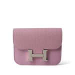 Constance Slim Wallet Mauve Sylvestre Palladium Plated U Stamp