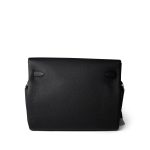 Kelly Messenger Bag Noir / Black Togo Palladium Plated B Stamp Large - Image 5