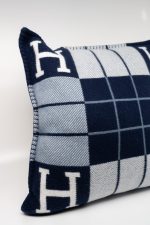 Hermes Wool Cashmere Avalon III Pillow PM Ecru Caban