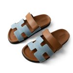 Chypre Sandals Bleu Clair / Naturel (Size 38) - Image 2