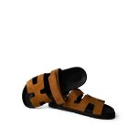 Chypre Gold Suede Sandals (Size 37 / 7 US) - Image 6