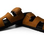 Chypre Gold Suede Sandals (Size 37 / 7 US) - Image 3