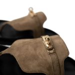 Suede Goatskin Empire Sandals Vert Toundra (size 8.5) - Image 3