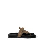 Suede Goatskin Empire Sandals Vert Toundra (size 8.5) - Image 5
