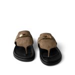 Suede Goatskin Empire Sandals Vert Toundra (size 8.5)