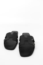 Hermès Veau Epson Oran Sandals Black/ Noir 38 - Image 5