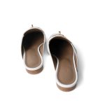 White Oz Mule Sandals w/ Rose Gold Kelly Buckle (38 EU / 7.5 US) - Image 4