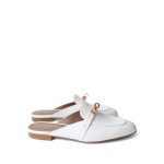 White Oz Mule Sandals w/ Rose Gold Kelly Buckle (38 EU / 7.5 US) - Image 6