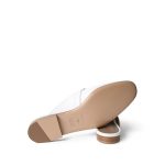 White Oz Mule Sandals w/ Rose Gold Kelly Buckle (38 EU / 7.5 US) - Image 5