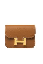  Hermès Gold Veau Epsom Constance Slim Wallet