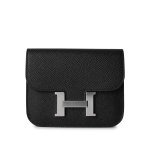Black Epsom Constance Slim Wallet Palladium Hardware - Image 11