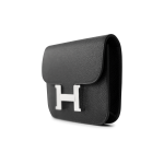 Black Epsom Constance Slim Wallet Palladium Hardware - Image 3