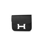 Black Epsom Constance Slim Wallet Palladium Hardware - Image 10