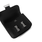 Black Epsom Constance Slim Wallet Palladium Hardware - Image 7