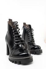 Louis Vuitton Patent Calfskin Monogram Star Trail Ankle Boots Black - Image 3
