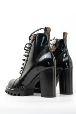 Louis Vuitton Patent Calfskin Monogram Star Trail Ankle Boots Black - Image 5