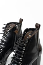 Louis Vuitton Patent Calfskin Monogram Star Trail Ankle Boots Black - Image 9