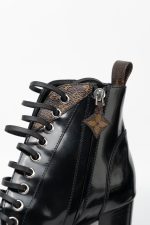 Louis Vuitton Patent Calfskin Monogram Star Trail Ankle Boots Black - Image 12