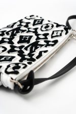 Tufted Monogram X UF Pochette Accessories Black White - Image 4