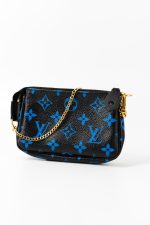 Louis Vuitton Black & Blue Monogram Canvas Mini Pochette
