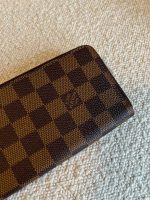 Louis Vuitton Clemence Damier Ebene Zipped Wallet