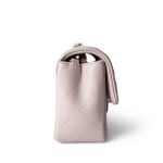 21B Lilac Lambskin Quilted Mini Rectangular Flap Silver Hardware - Image 4