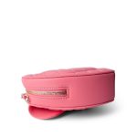 22S Pink Lambskin Quilted Large Heart Bag Light Gold Hardware - Image 8